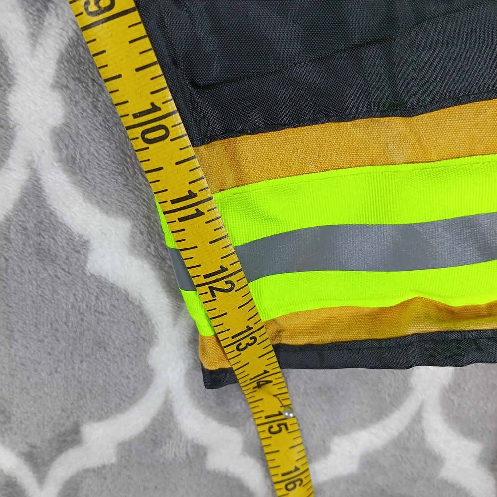 Firefighter Costume Kids 3T 4T Tan Reflective Two Piece Set Dress Up Halloween - Picture 9 of 13
